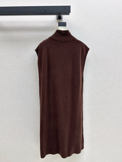 25fw new round neck wool dress