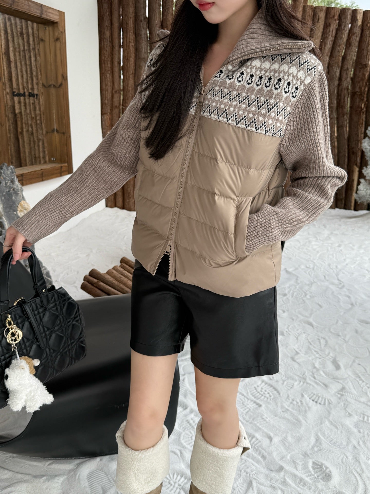 25fw new wool stitching down jacket