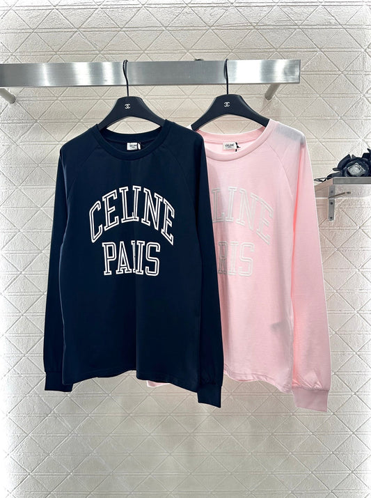 25fw new round neck contrast color long sleeve