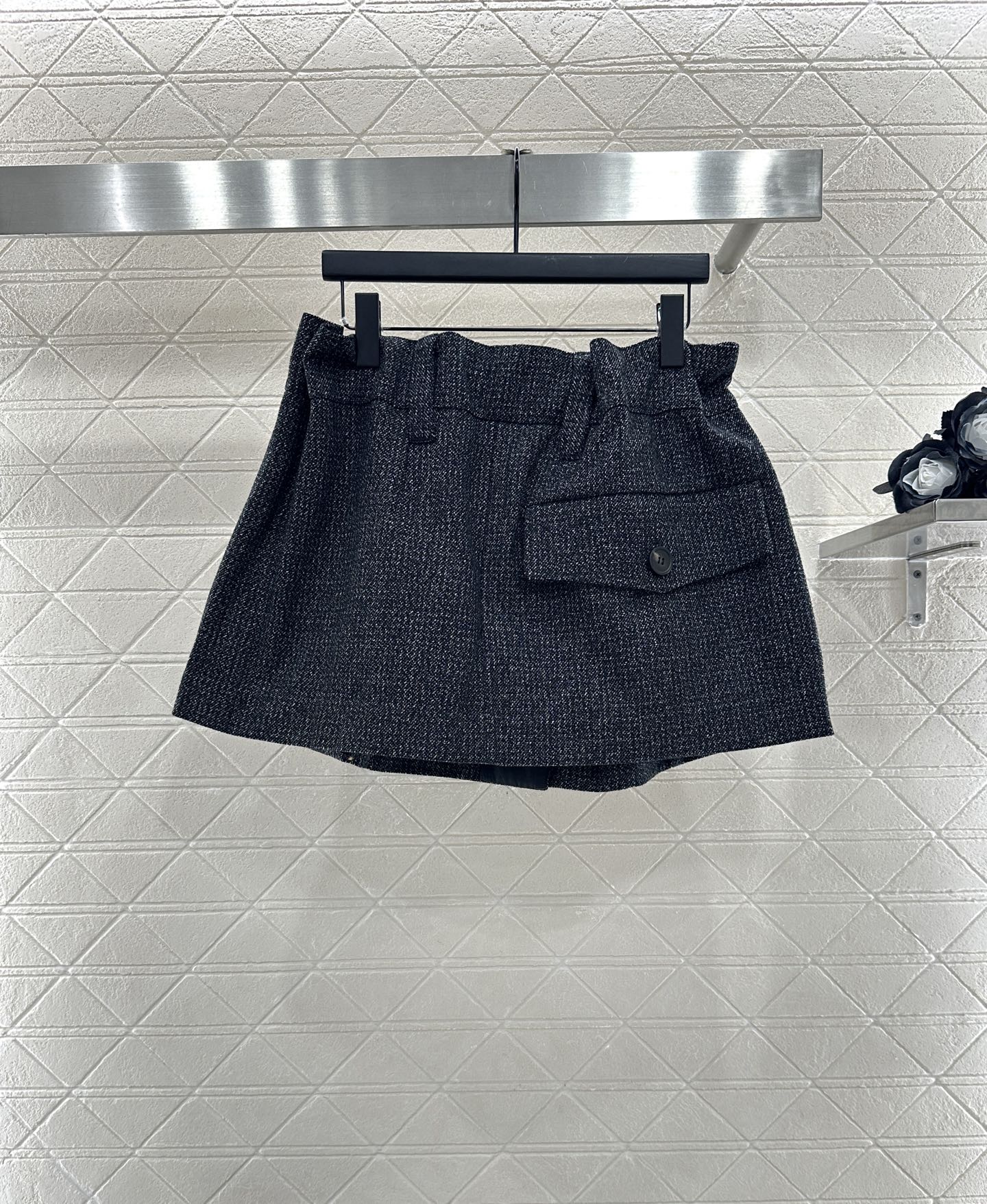 25fw new plaid woven shorts