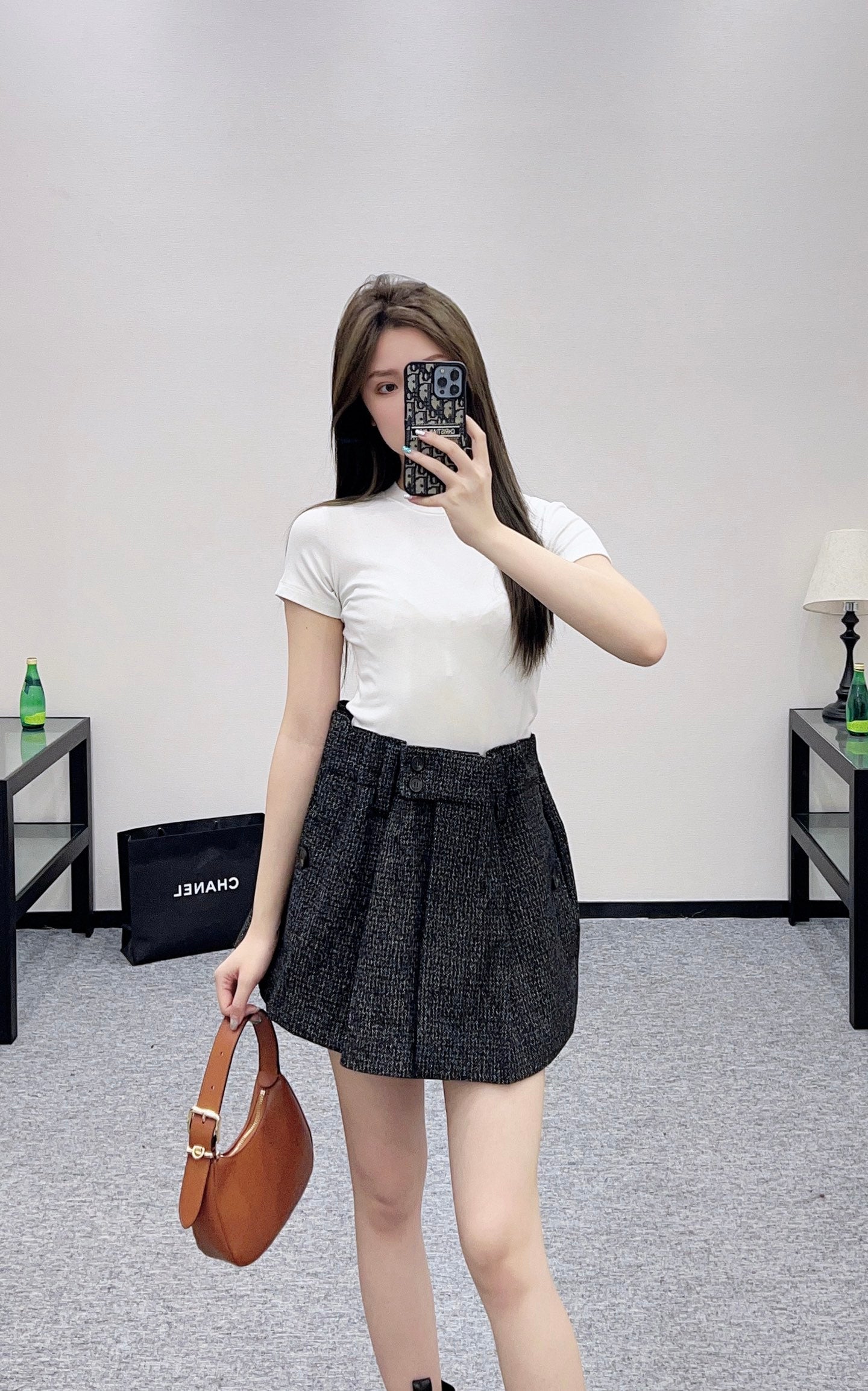 25fw new plaid woven shorts