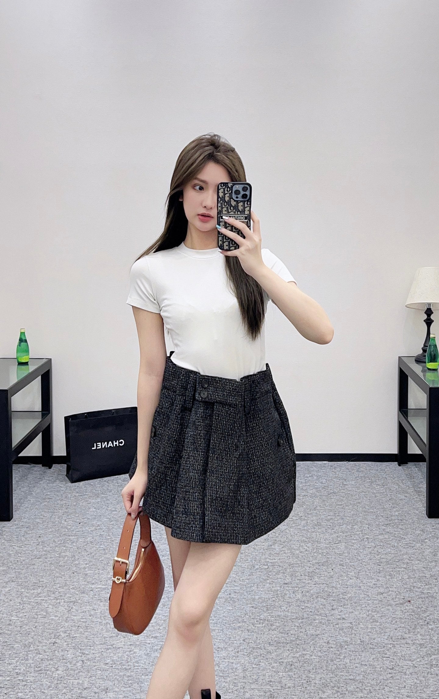 25fw new plaid woven shorts