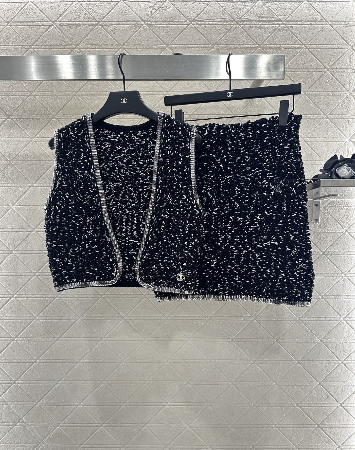 25fw Rhinestone binding edge knitting set