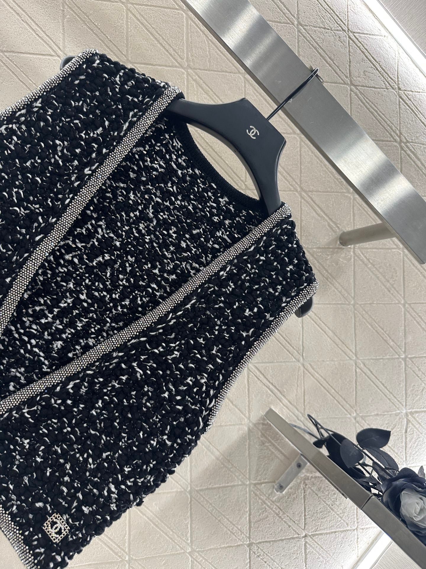 25fw Rhinestone binding edge knitting set