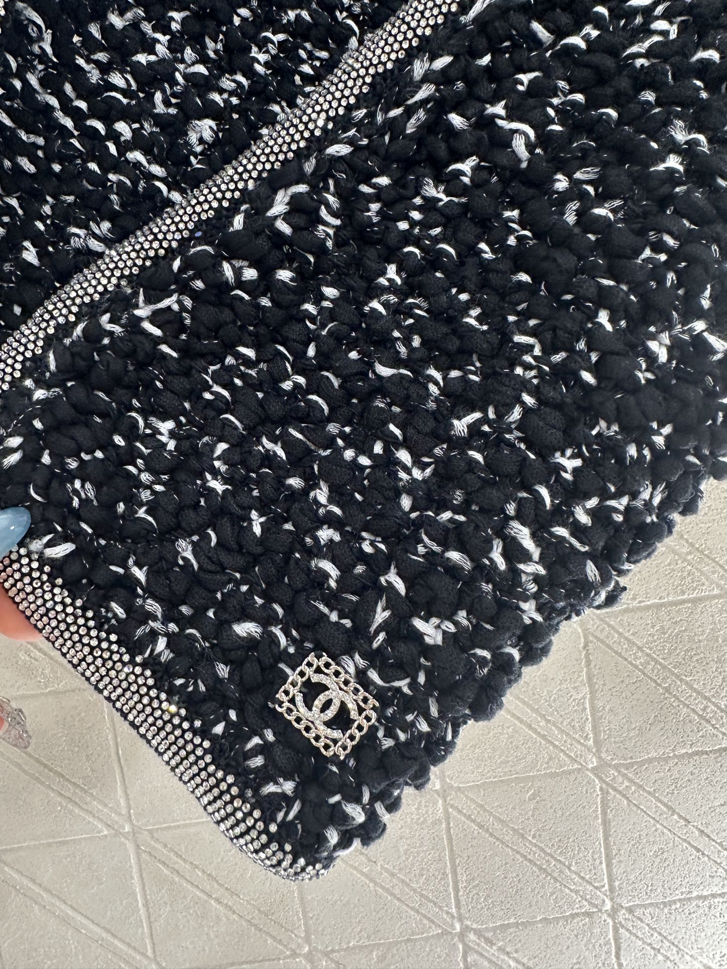 25fw Rhinestone binding edge knitting set