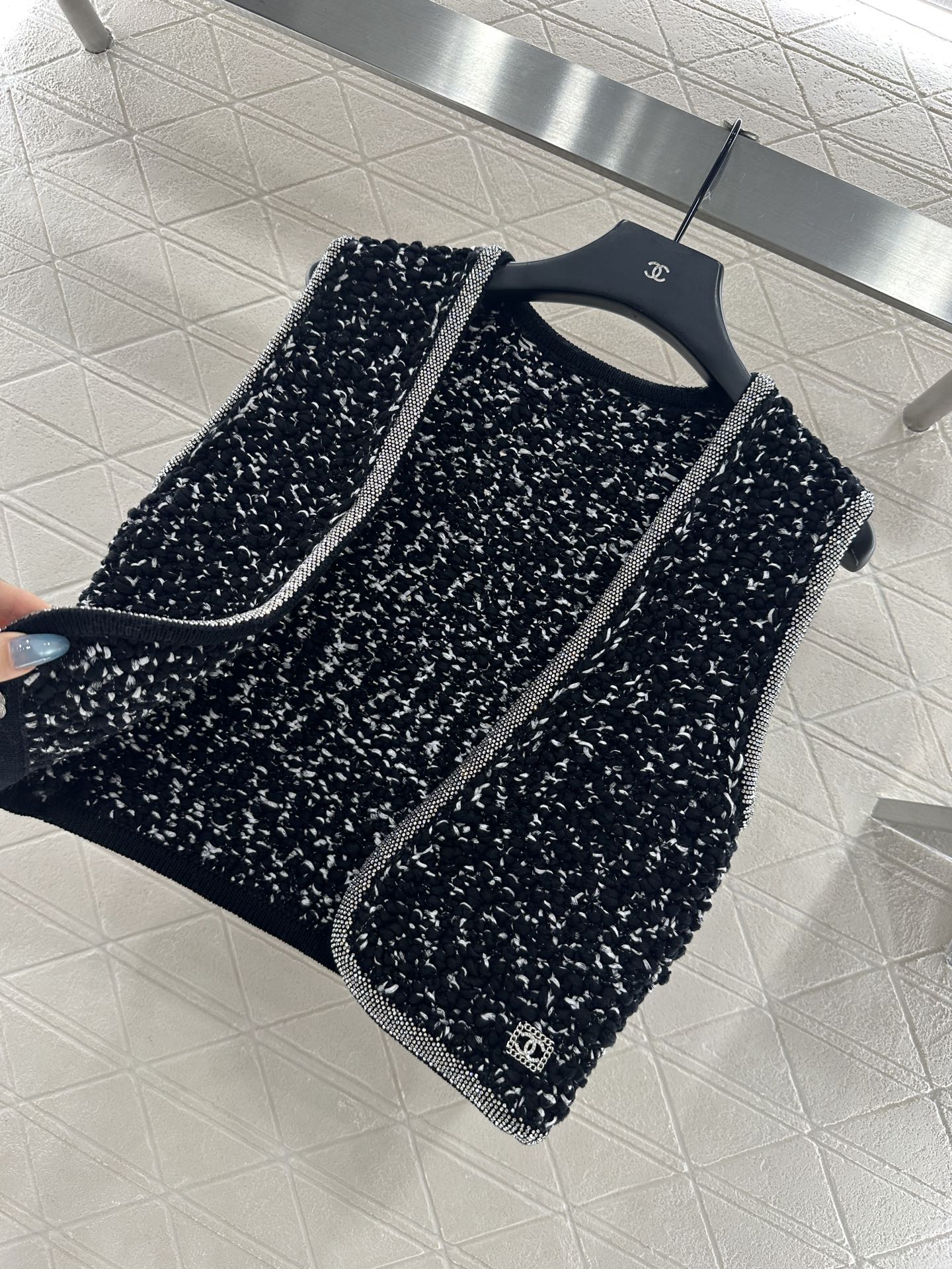 25fw Rhinestone binding edge knitting set