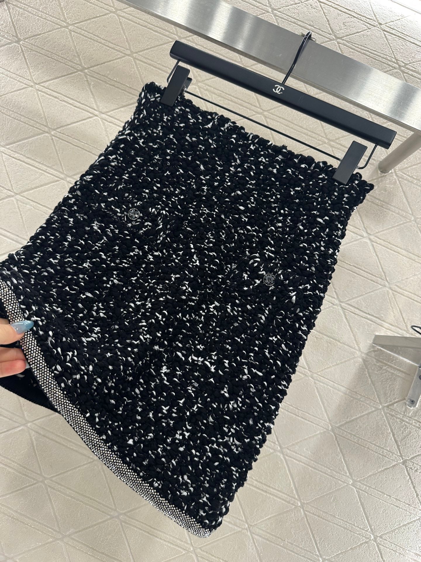 25fw Rhinestone binding edge knitting set