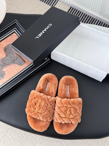 25K new fur slippers