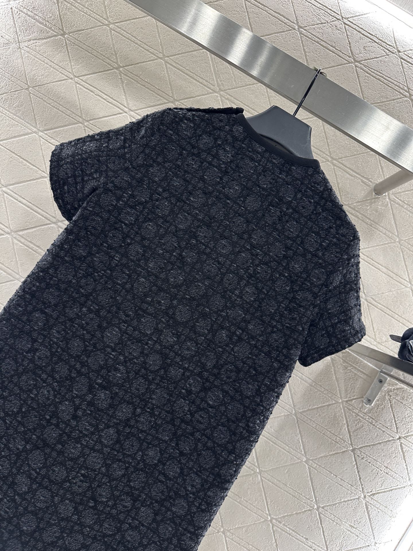 25fw new jacquard rattan check dress