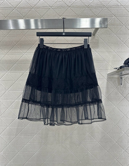25fw new high waist cake tulle skirt