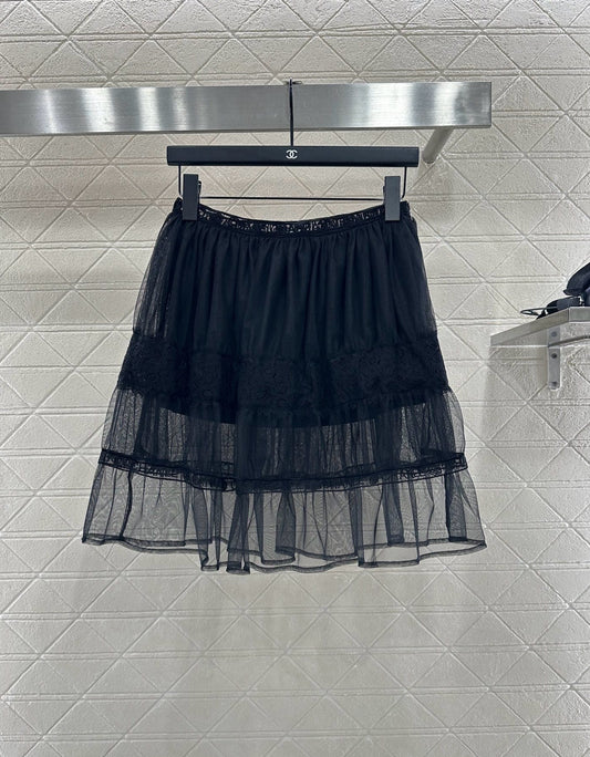 25fw new high waist cake tulle skirt