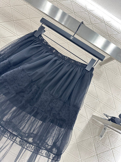 25fw new high waist cake tulle skirt