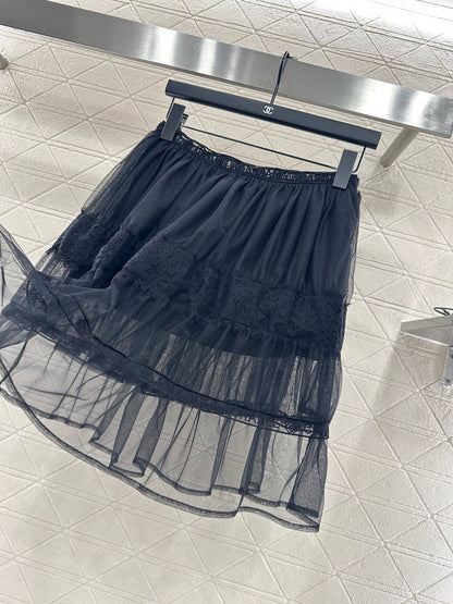 25fw new high waist cake tulle skirt