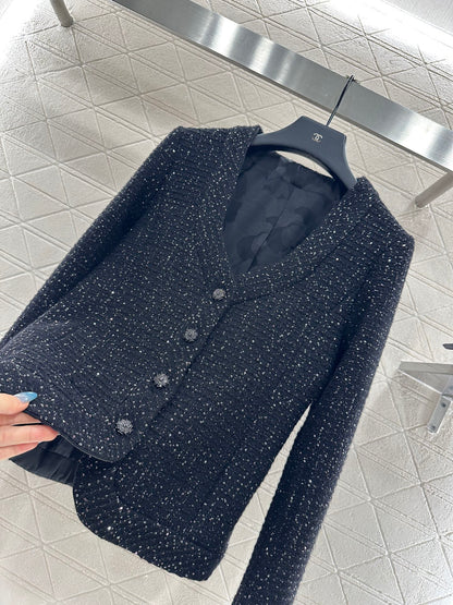 25fw new plaid woven dress jacket