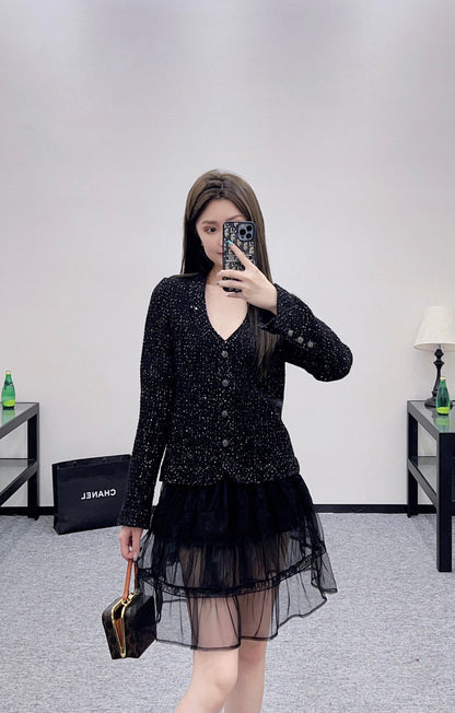 25fw new plaid woven dress jacket