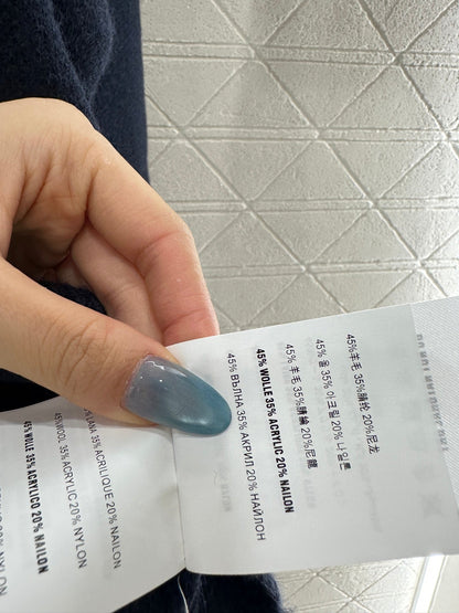 25fw new patchwork knitted top and skirt suit