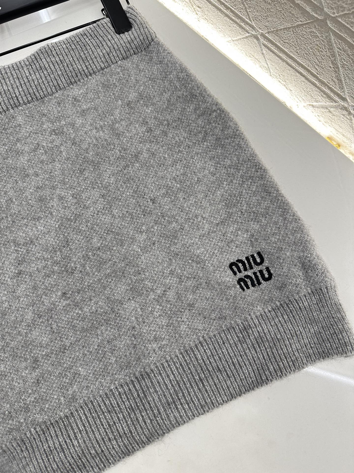 25fw new patchwork knitted top and skirt suit