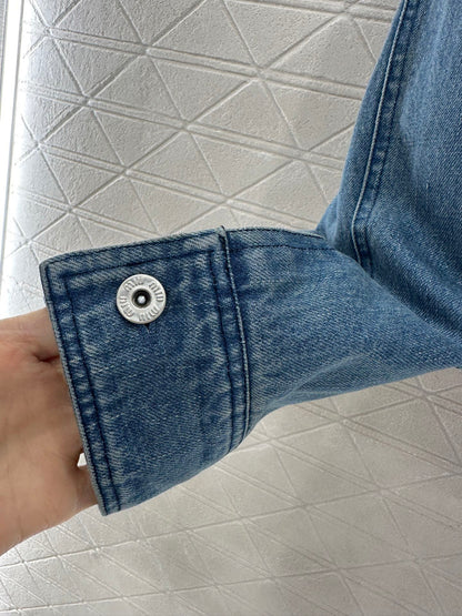 25fw new hooded plaid denim jacket