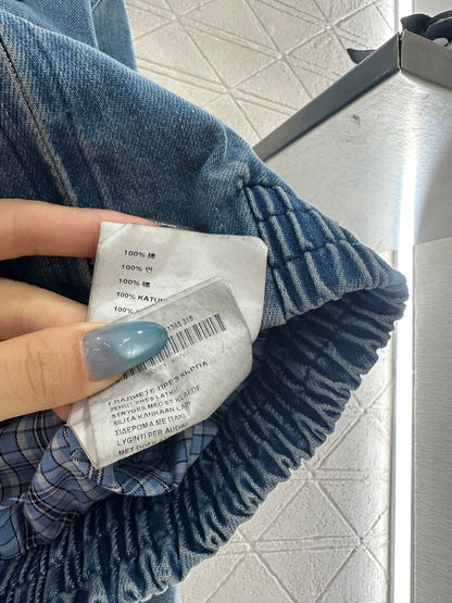 25fw new hooded plaid denim jacket