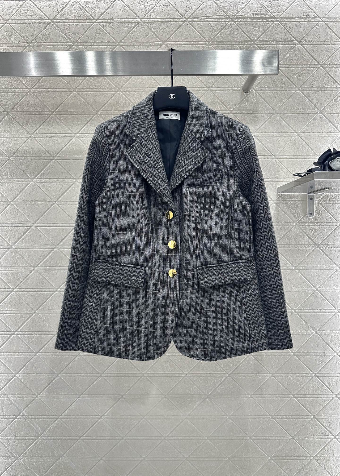 25fw new lapel plaid suit jacket