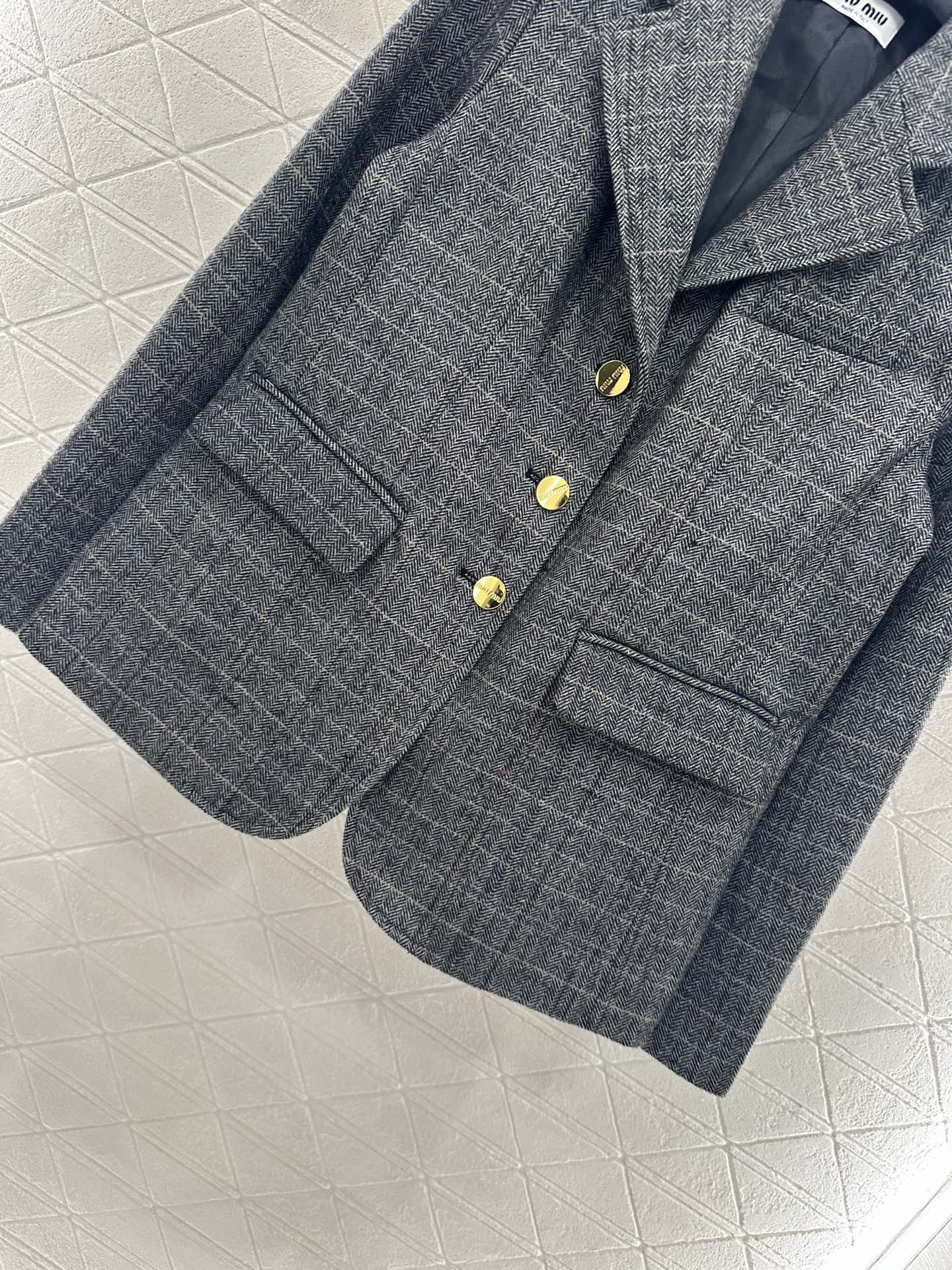 25fw new lapel plaid suit jacket