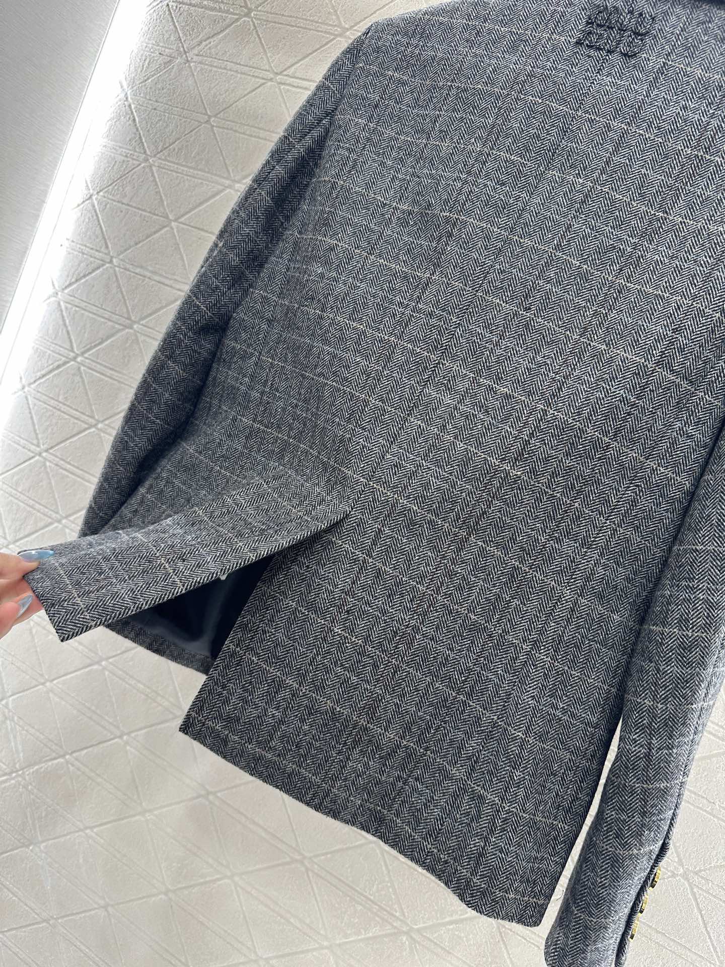 25fw new lapel plaid suit jacket