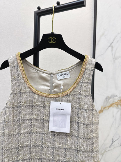 25fw new sleeveless woven dress