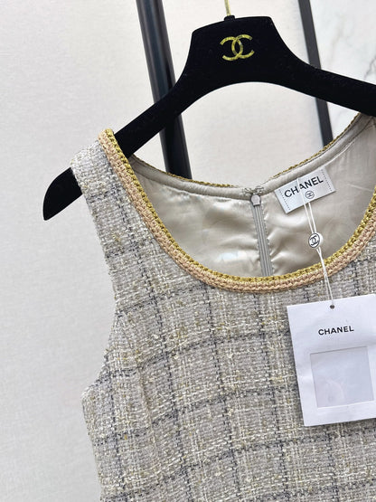 25fw new sleeveless woven dress