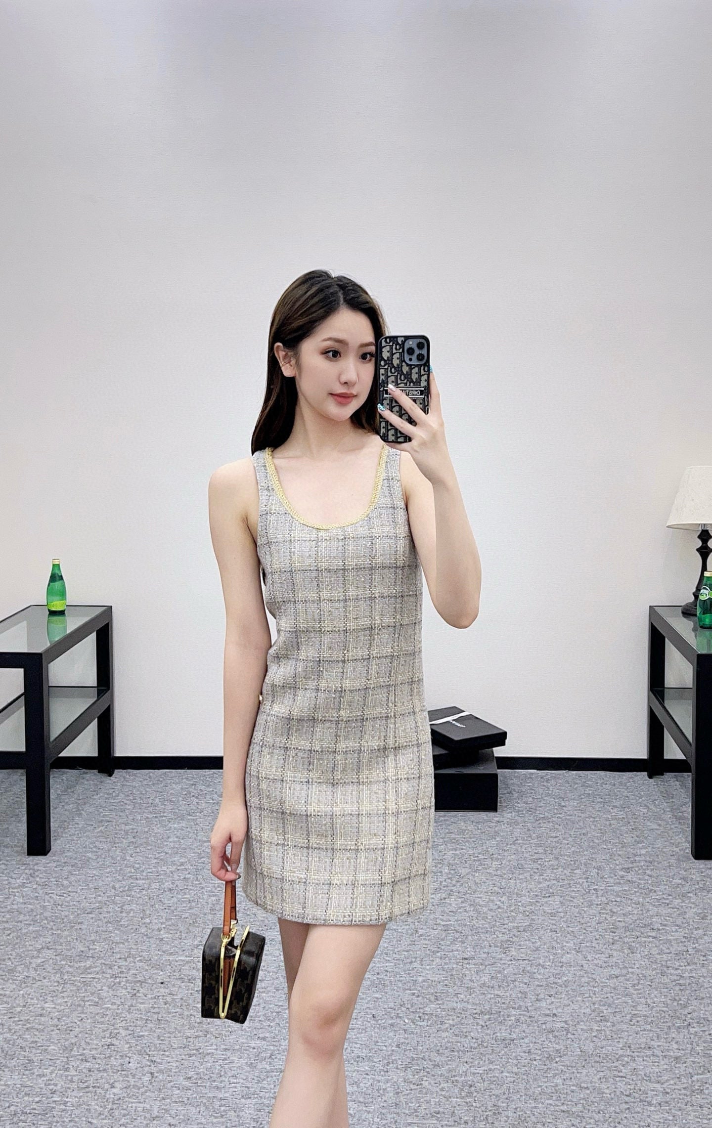 25fw new sleeveless woven dress