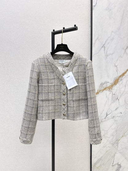 25fw new V-neck woven jacket