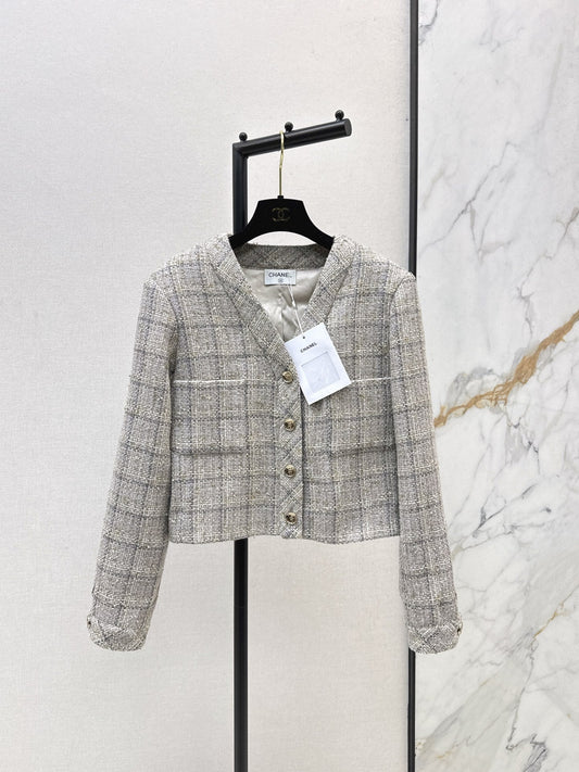 25fw new V-neck woven jacket