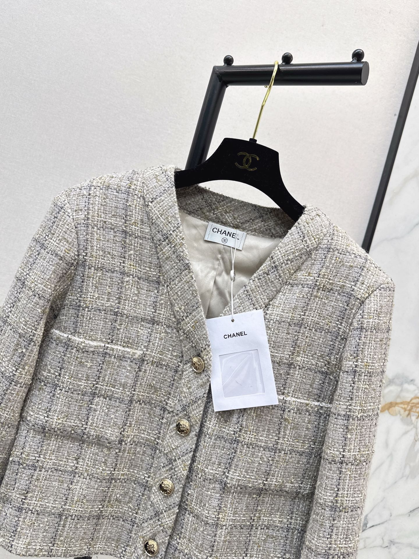 25fw new V-neck woven jacket