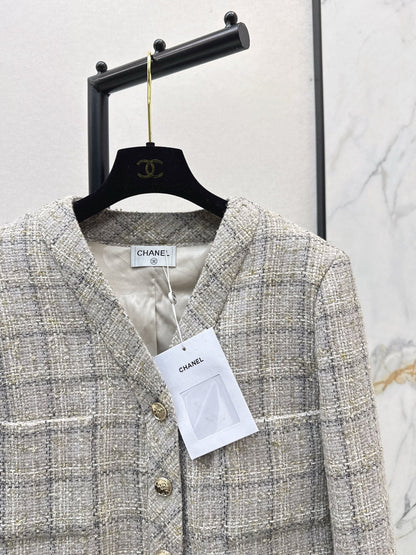 25fw new V-neck woven jacket