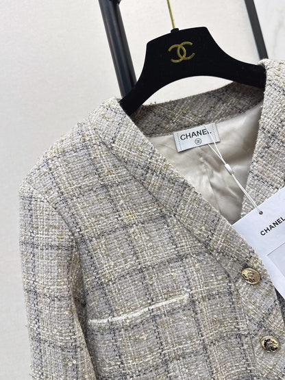 25fw new V-neck woven jacket