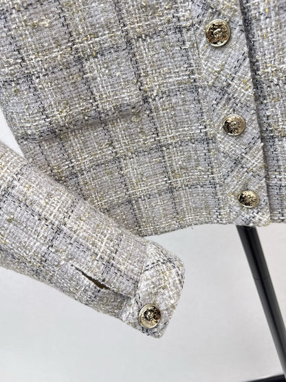 25fw new V-neck woven jacket