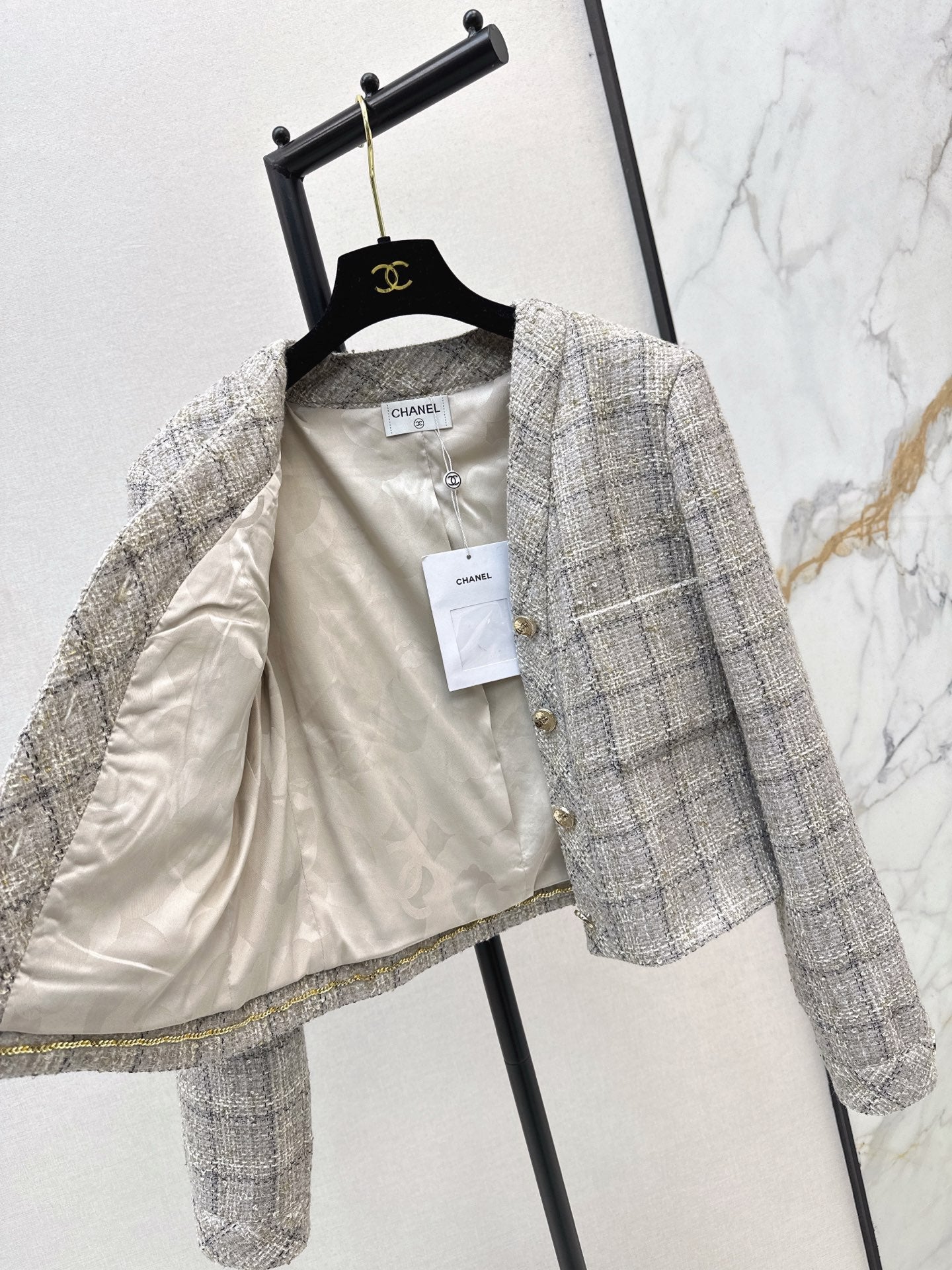 25fw new V-neck woven jacket