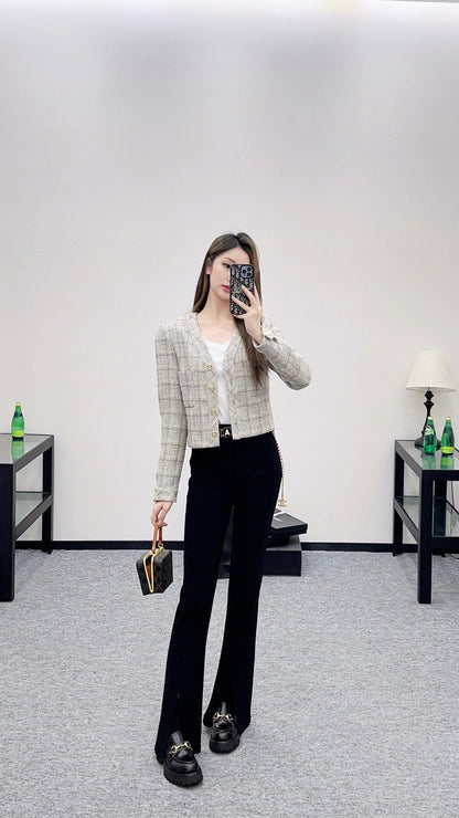 25fw new V-neck woven jacket