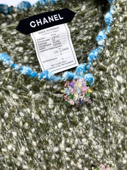 25 Handmade large diamond button cashmere cardigan