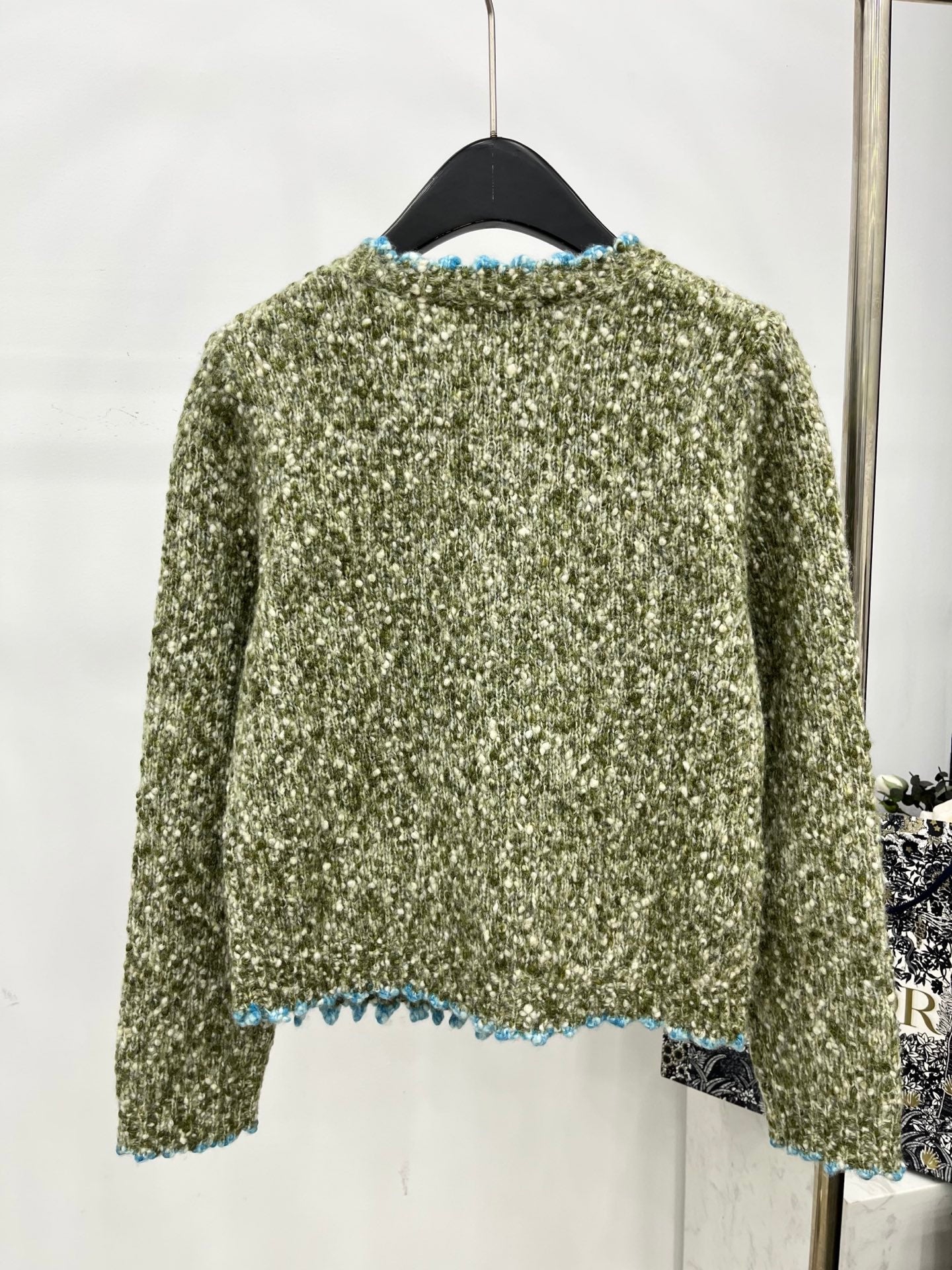 25 Handmade large diamond button cashmere cardigan