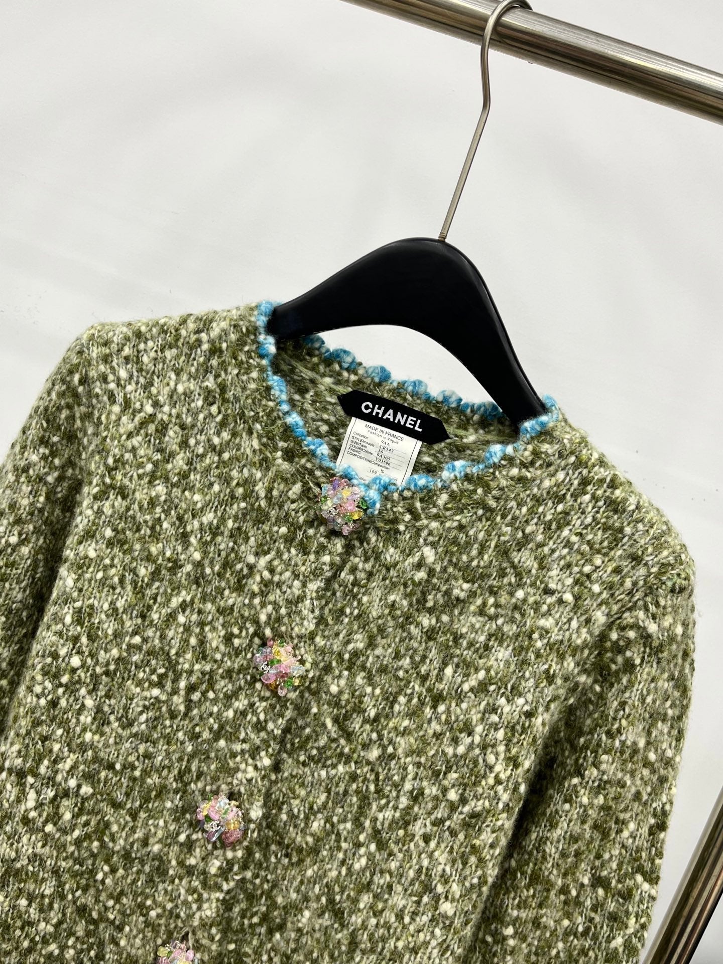 25 Handmade large diamond button cashmere cardigan