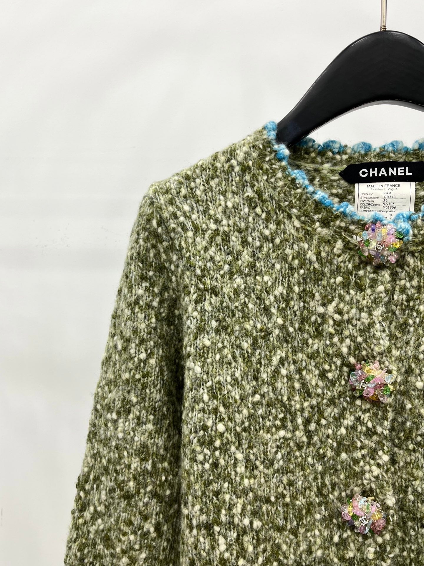 25 Handmade large diamond button cashmere cardigan