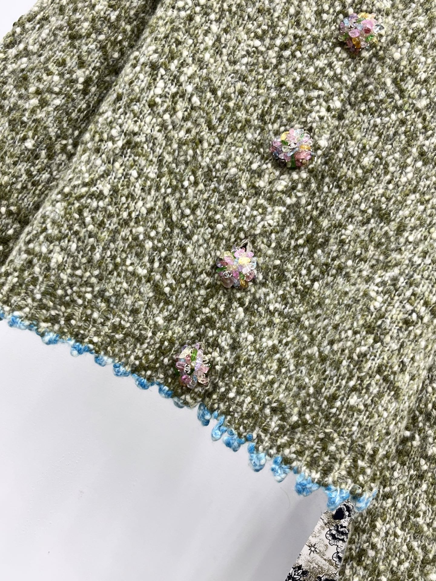 25 Handmade large diamond button cashmere cardigan