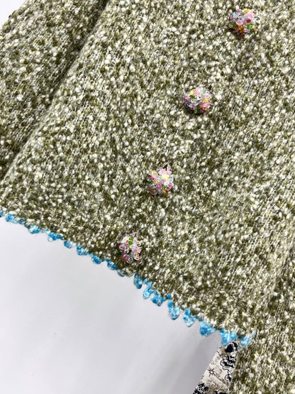 25 Handmade large diamond button cashmere cardigan