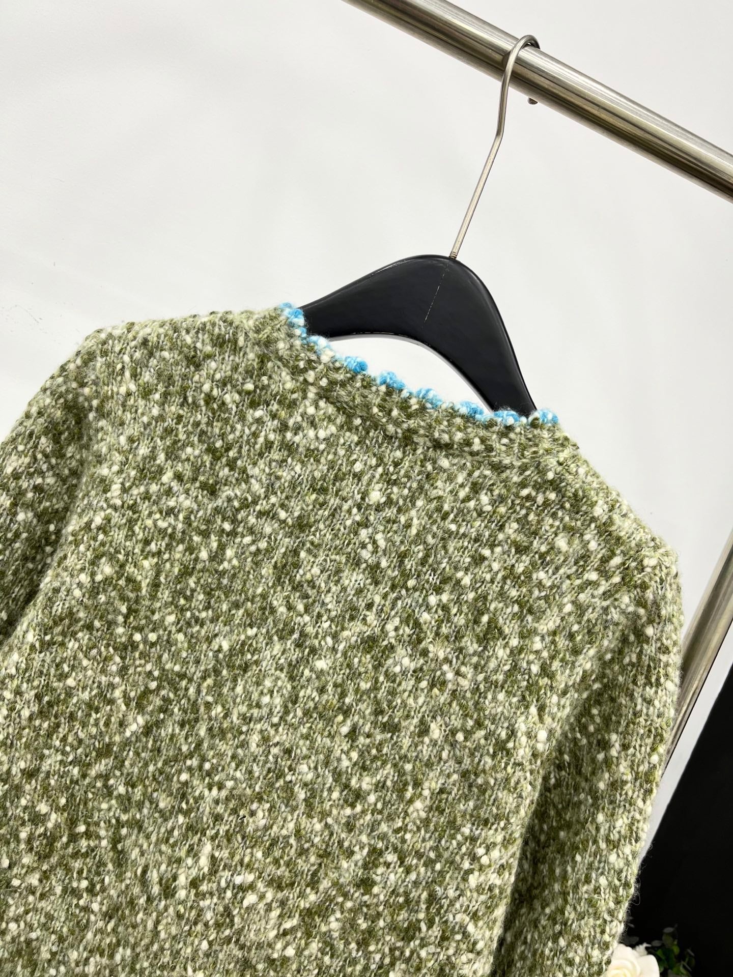 25 Handmade large diamond button cashmere cardigan