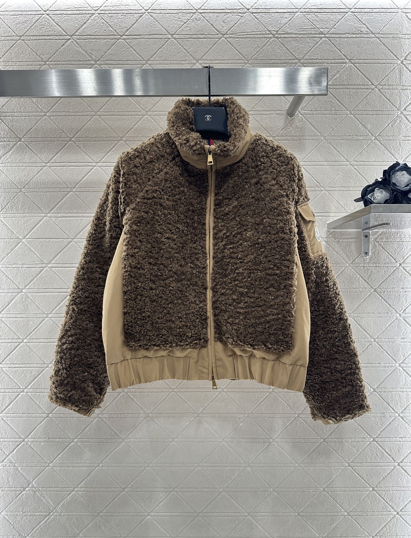 25 Teddy plush zipper down jacket