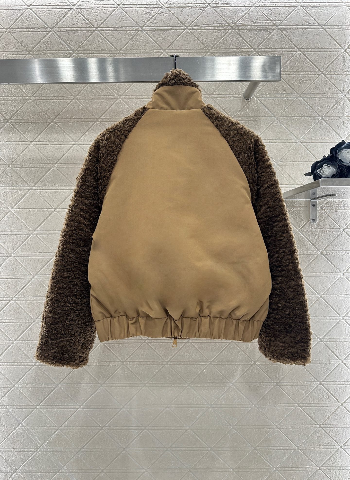 25 Teddy plush zipper down jacket