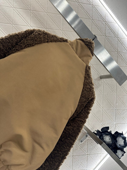 25 Teddy plush zipper down jacket