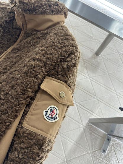 25 Teddy plush zipper down jacket