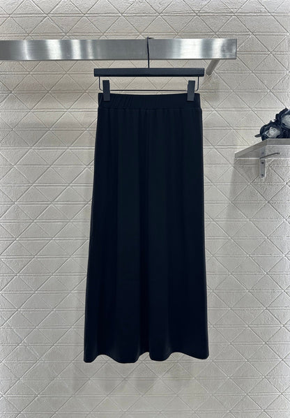 25 Fake two round neck long sleeved+half skirt set