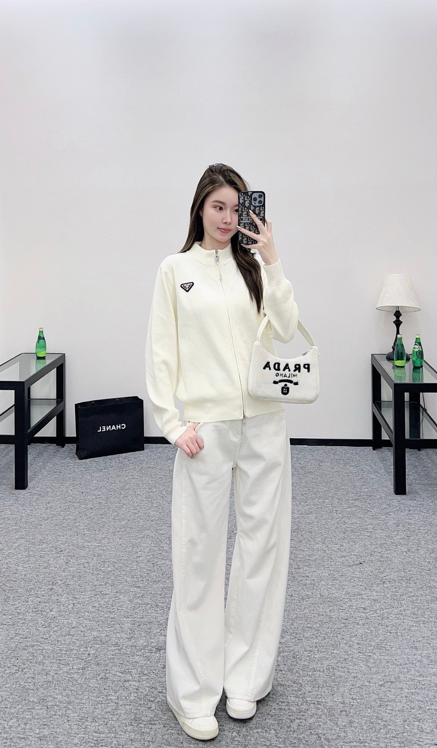 25 Zipper knitted wool jacket